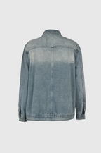 Artistic Hand-Painted Statement Denim Jacket