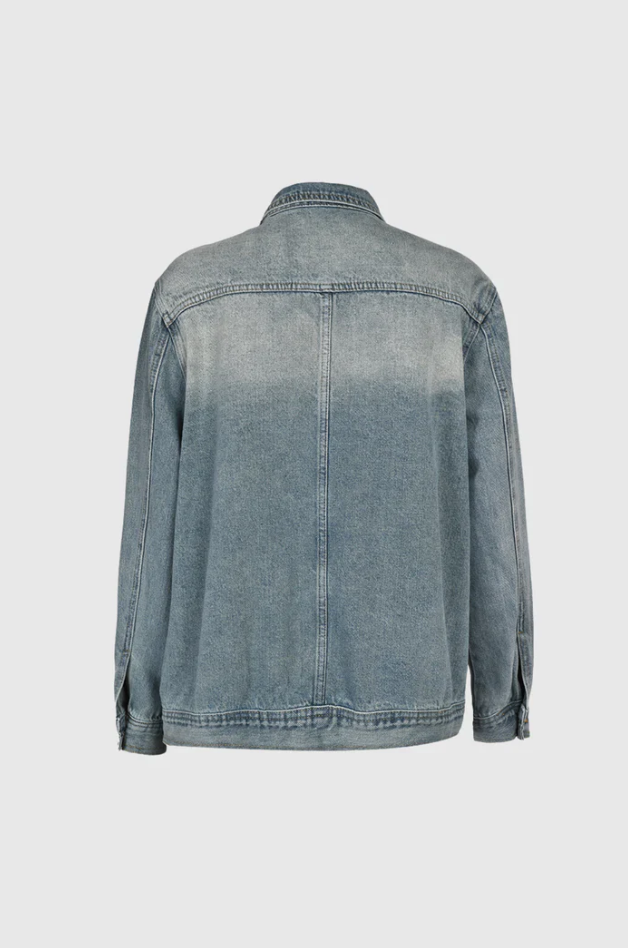 Artistic Hand-Painted Statement Denim Jacket