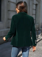 Elegant Velvet Tailored Evening Blazer