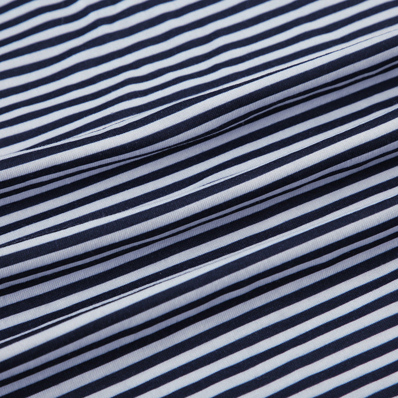 Women's Striped Lounge Trousers - Wide-Leg Pants
