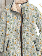 Beautiful Floral Print Quilted Jacket