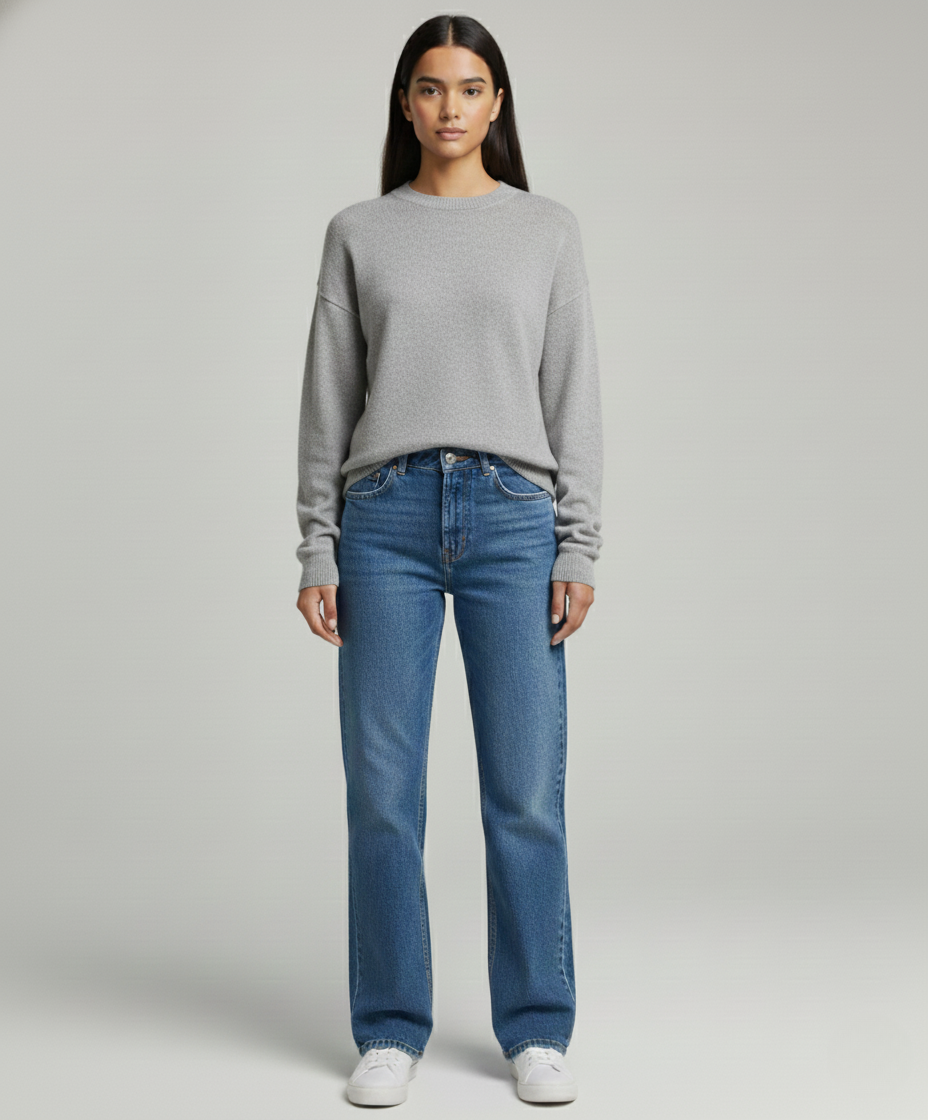 Lightweight Knit Crew Neck Long Sleeve