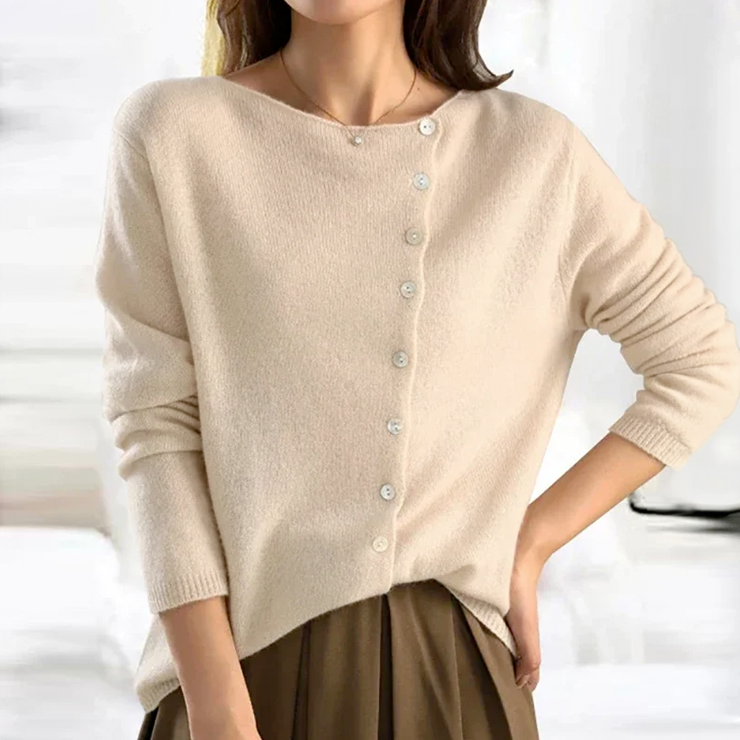 Classic Buttoned Long Sleeve Cardigan