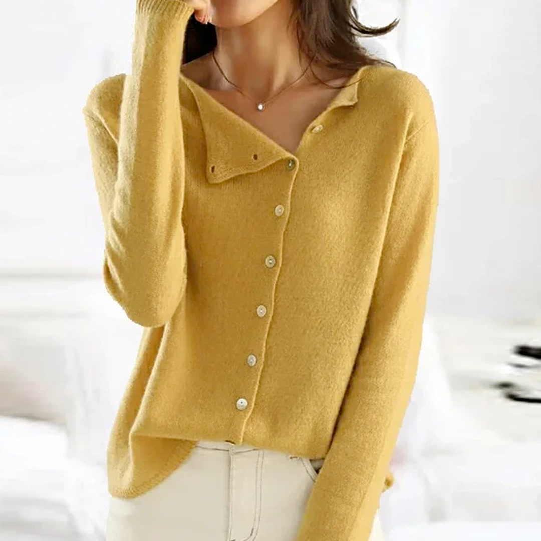 Classic Buttoned Long Sleeve Cardigan