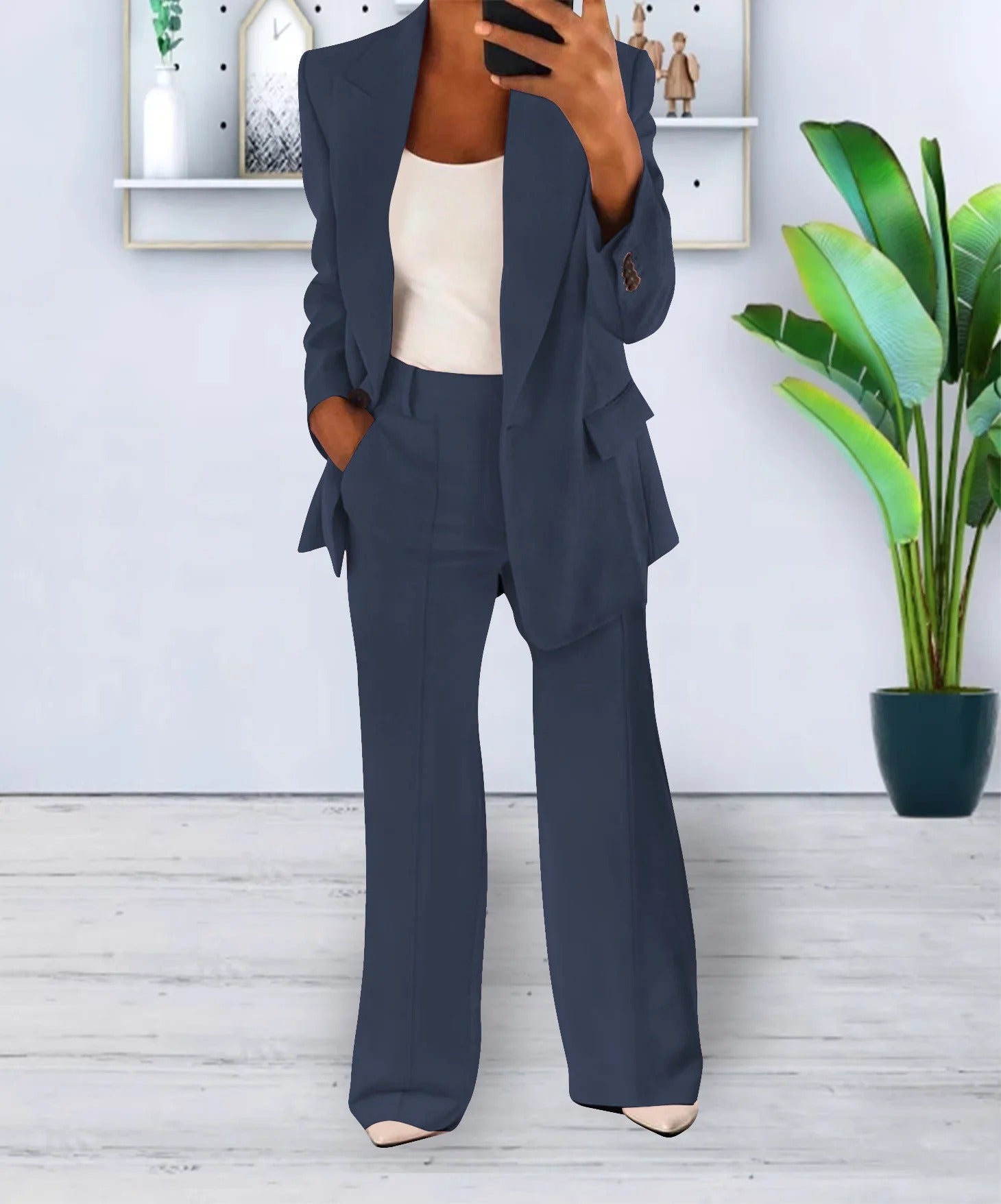 Women's co-ord set with blazer and trousers