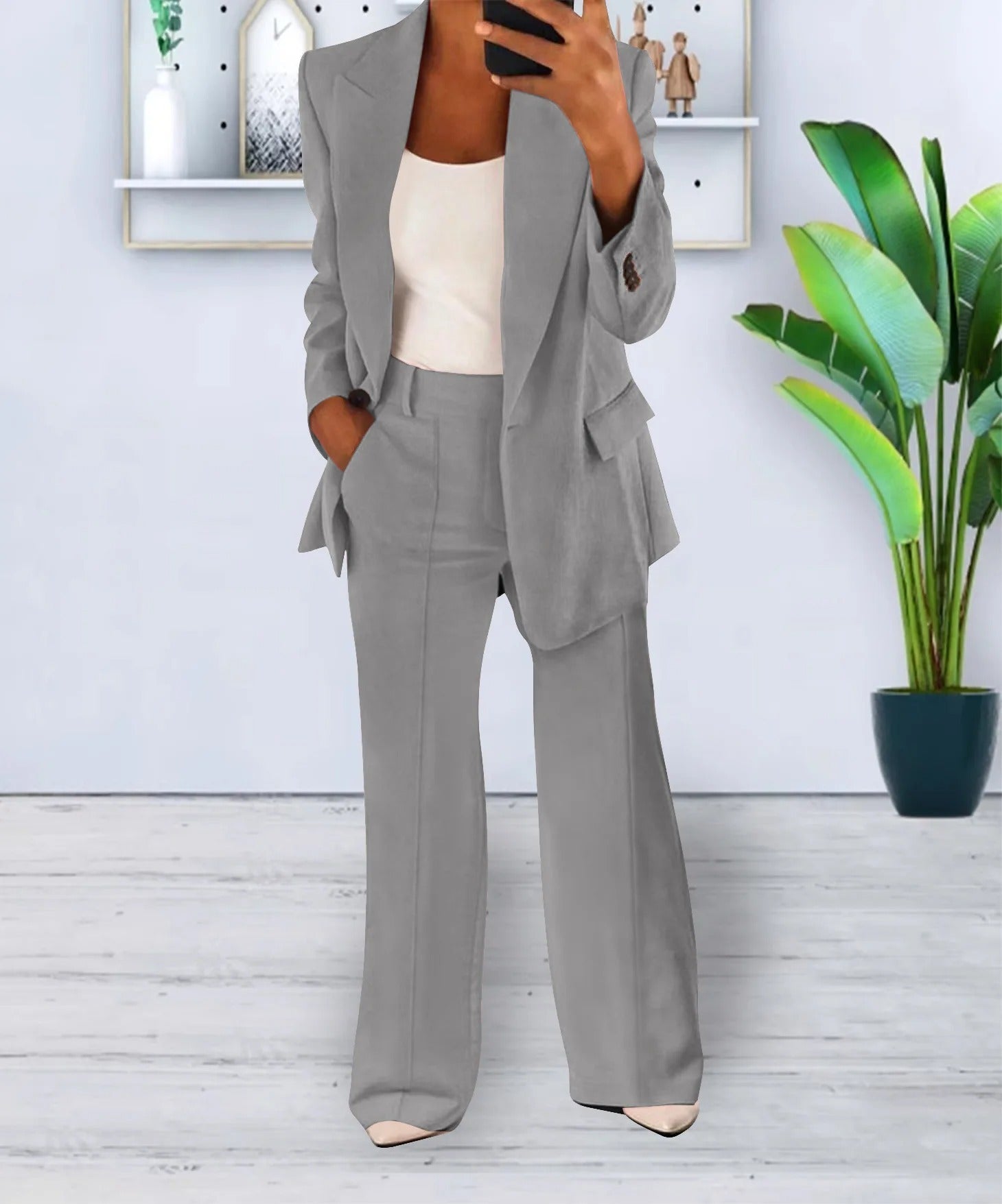 Women's co-ord set with blazer and trousers
