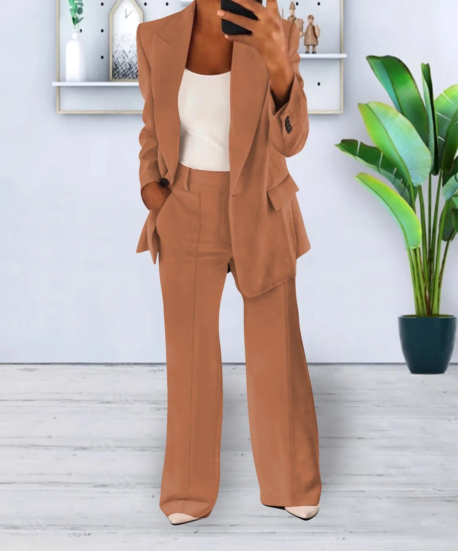 Women's co-ord set with blazer and trousers