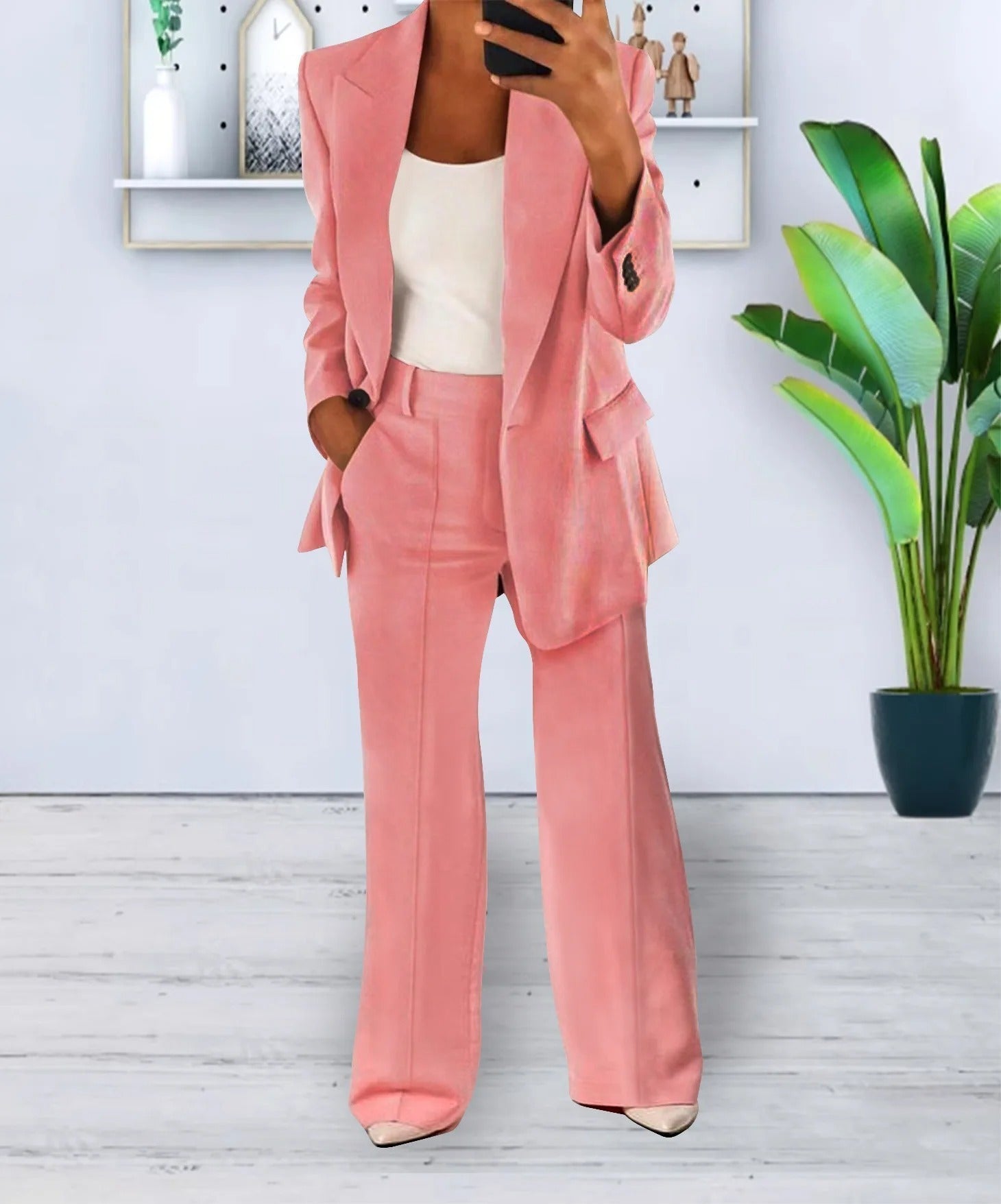 Women's co-ord set with blazer and trousers