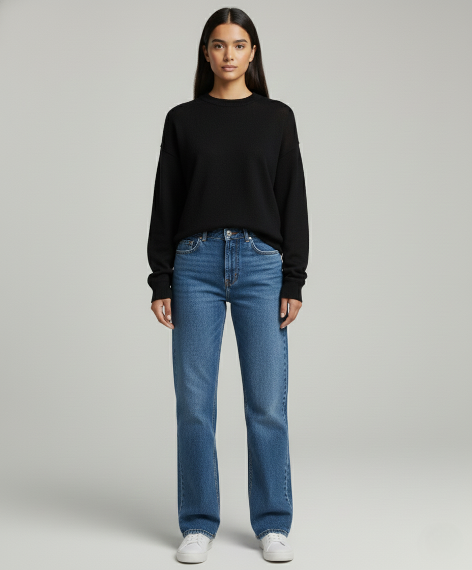 Lightweight Knit Crew Neck Long Sleeve