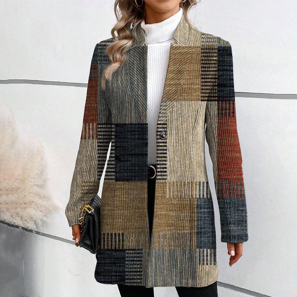 Elegant Printed Tailored Chic Blazer