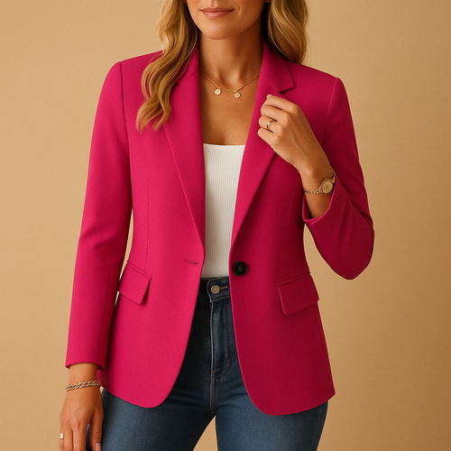 Getailleerde lange blazer – Gestructureerde formele blazer