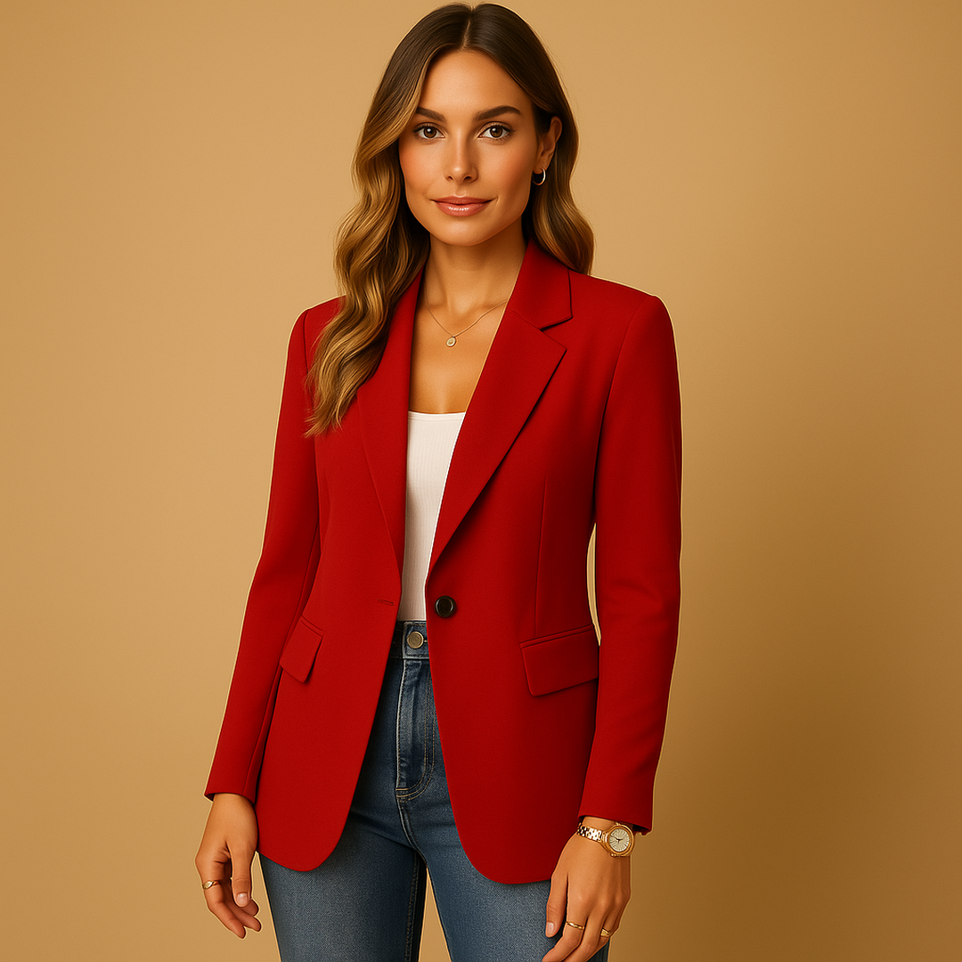 Fitted Long Blazer – Structured Formal Blazer