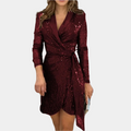 Women’s Blazer Dress – Long Sleeve with Waist Belt