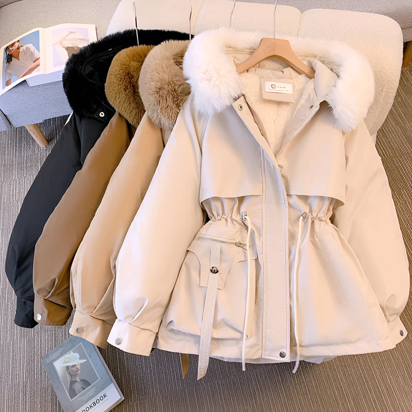 Elegant Long Belted Winter Coat