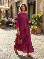 Loose Dress with Batwing Sleeves Maxi Dress Summer Dress