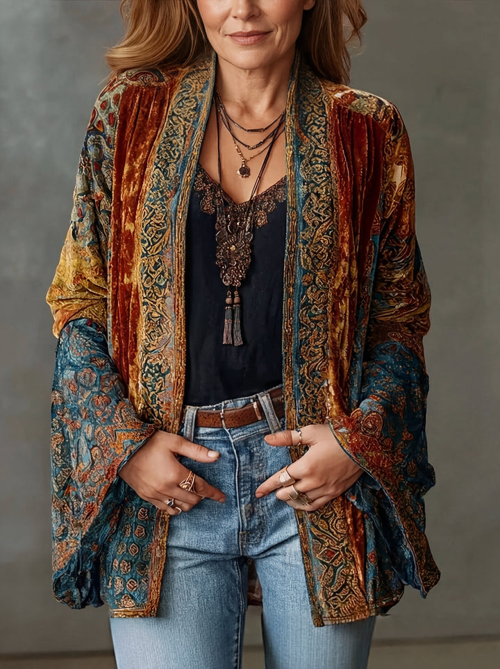 Boho Open Gebreid Kimono Vest