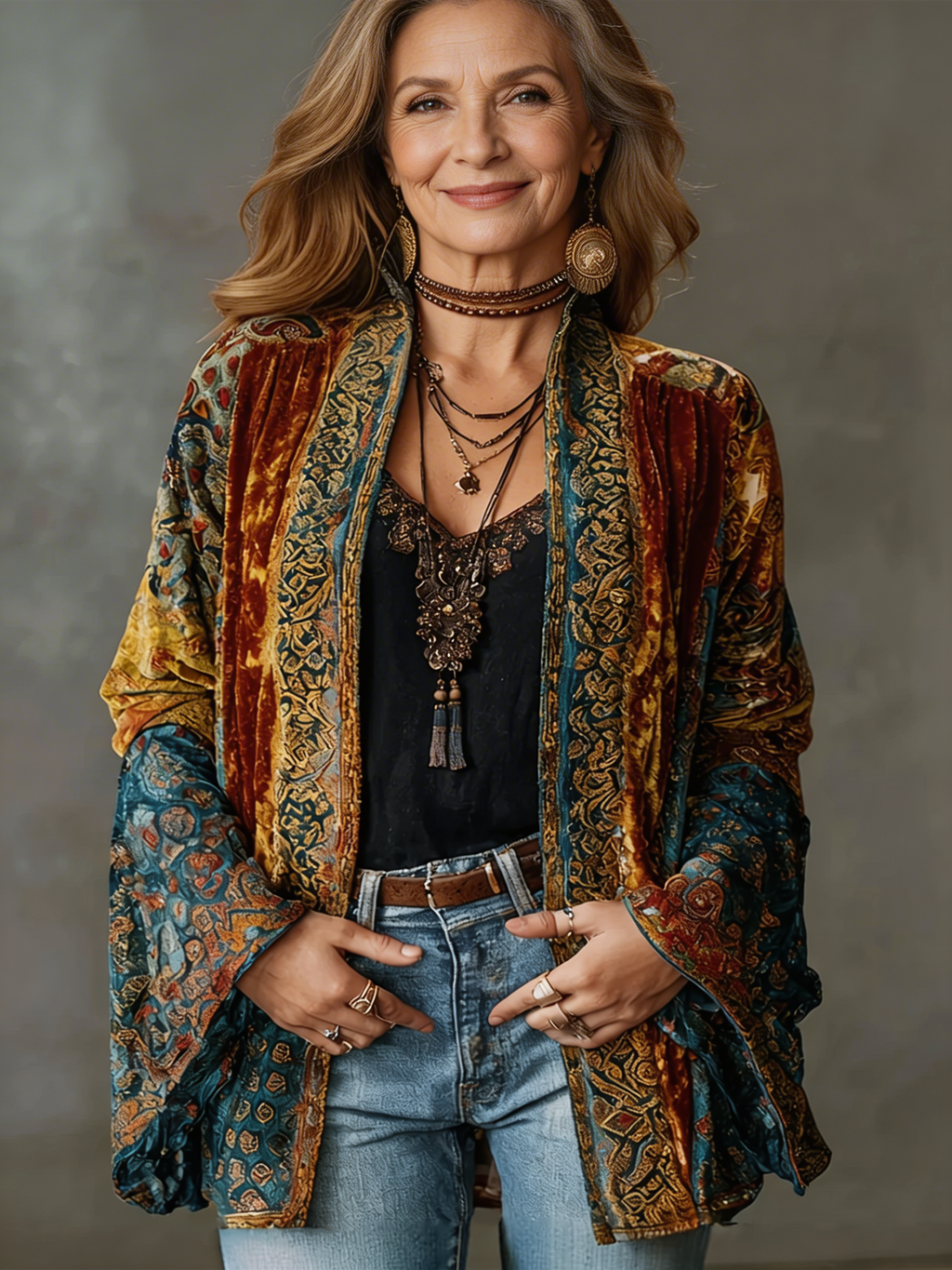 Boho Open Knitted Kimono Cardigan
