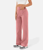Women's Elastic Waist Trousers with Drawstring