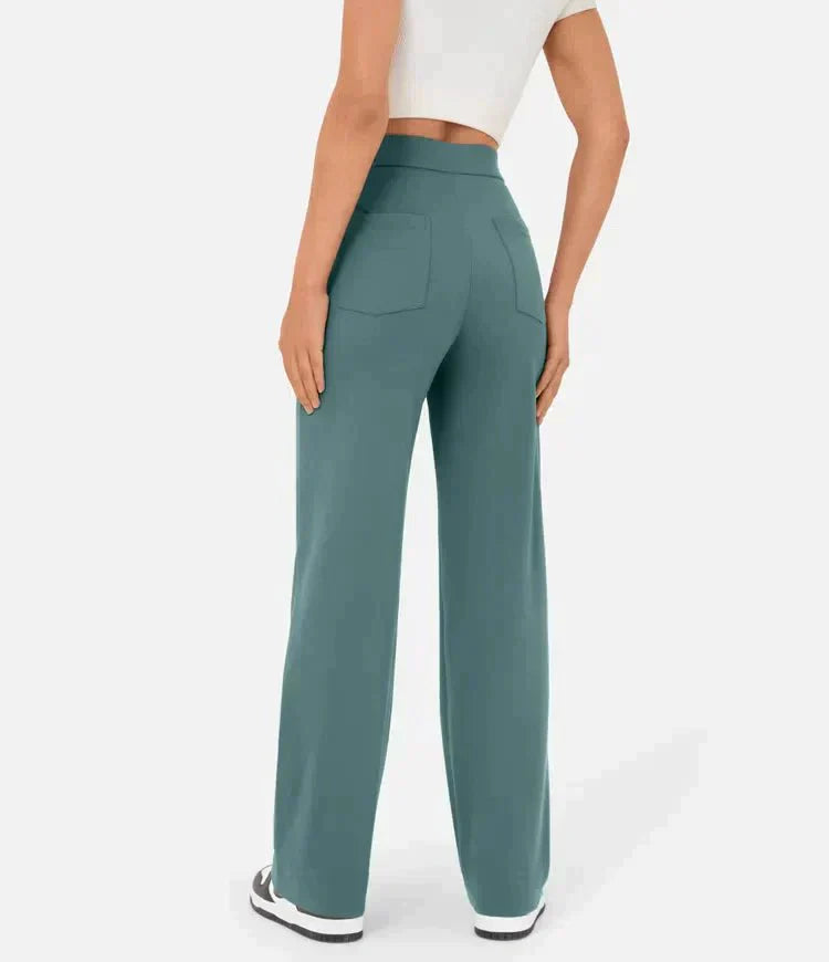 Women's Elastic Waist Trousers with Drawstring