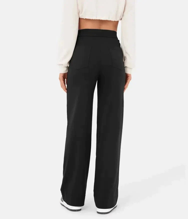 Women's Elastic Waist Trousers with Drawstring