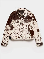 Trendy Cow Print Statement Jacket