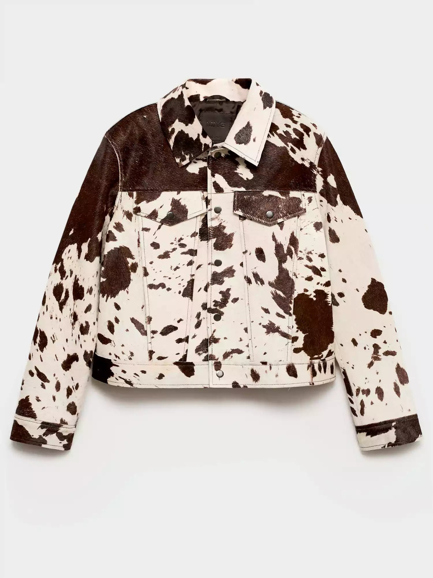 Trendy Cow Print Statement Jacket