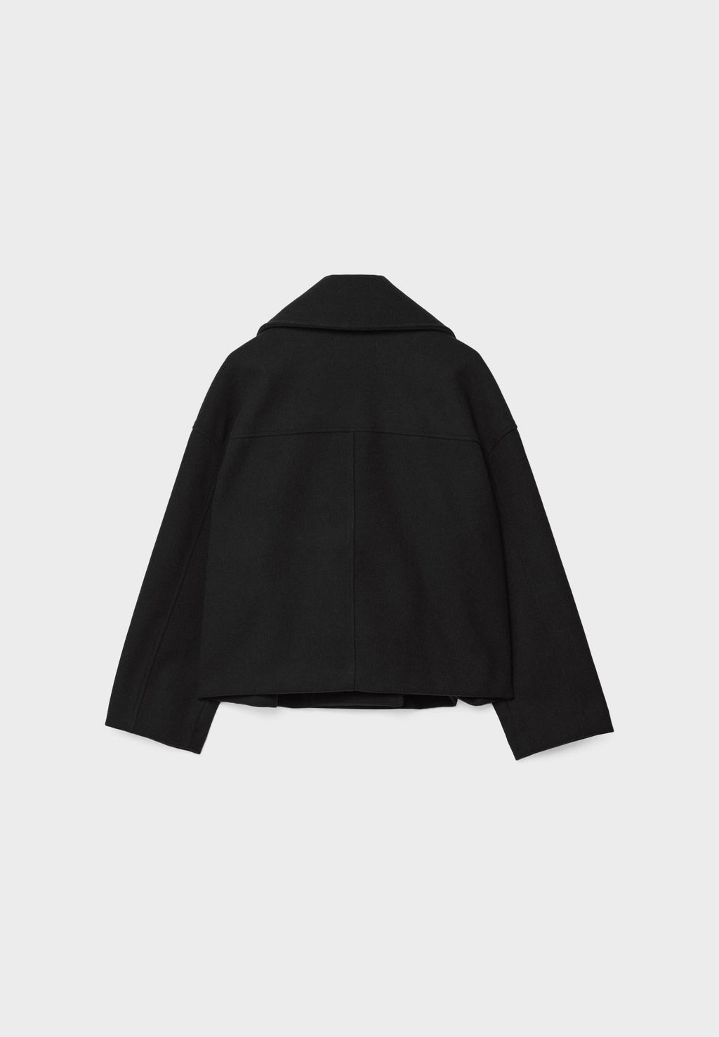 Short Tailored Double-Breasted Cropped Coat