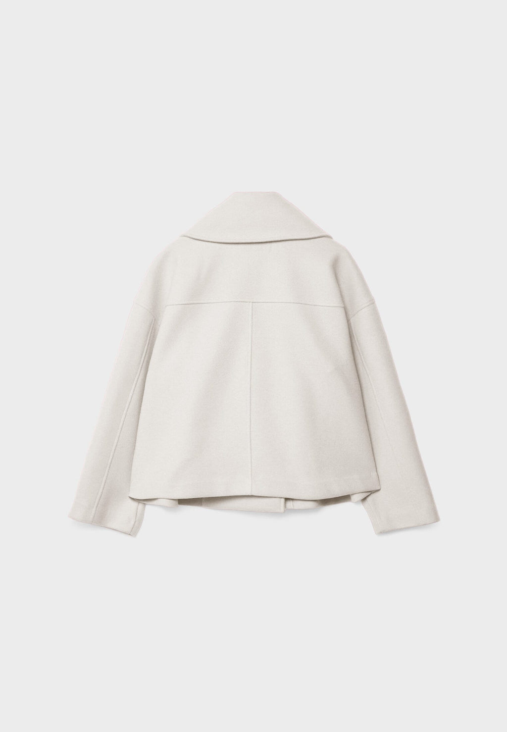 Short Tailored Double-Breasted Cropped Coat