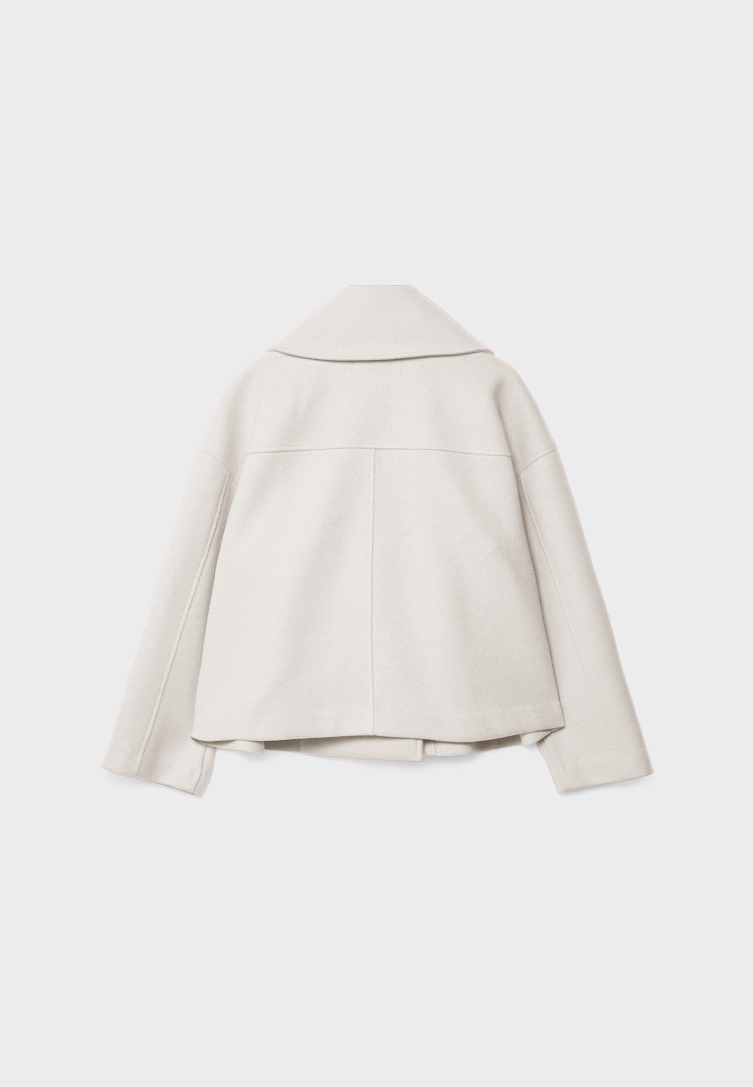 Short Tailored Double-Breasted Cropped Coat