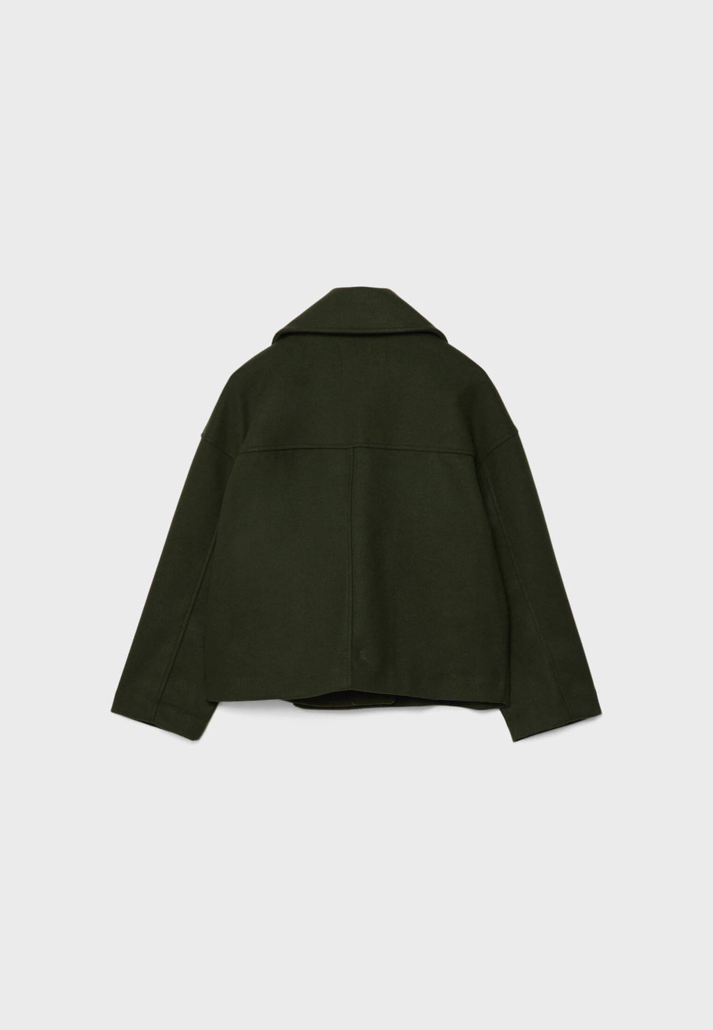Short Tailored Double-Breasted Cropped Coat