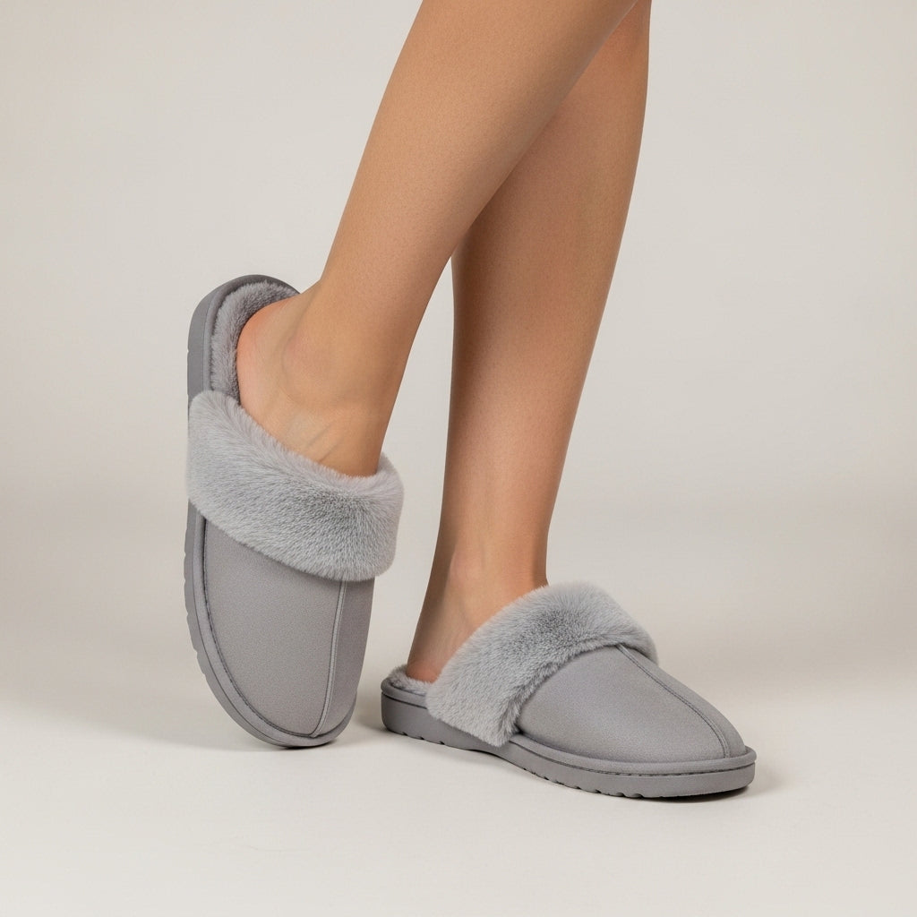 Women’s slippers | With faux fur trim