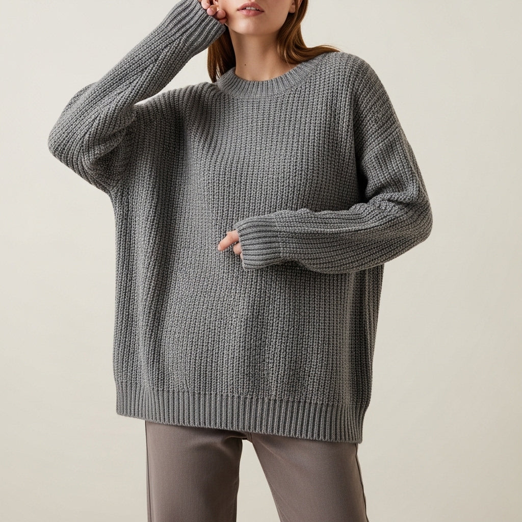 Dames oversized gebreide trui