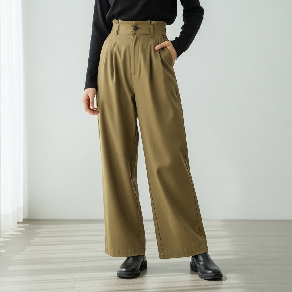 Women’s pants with high waist and wide leg | Modern