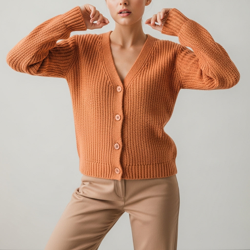 Women’s Long Sleeve Knitted Cardigan