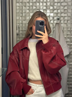 Oversized Trendy Relaxed Bomber Jacket