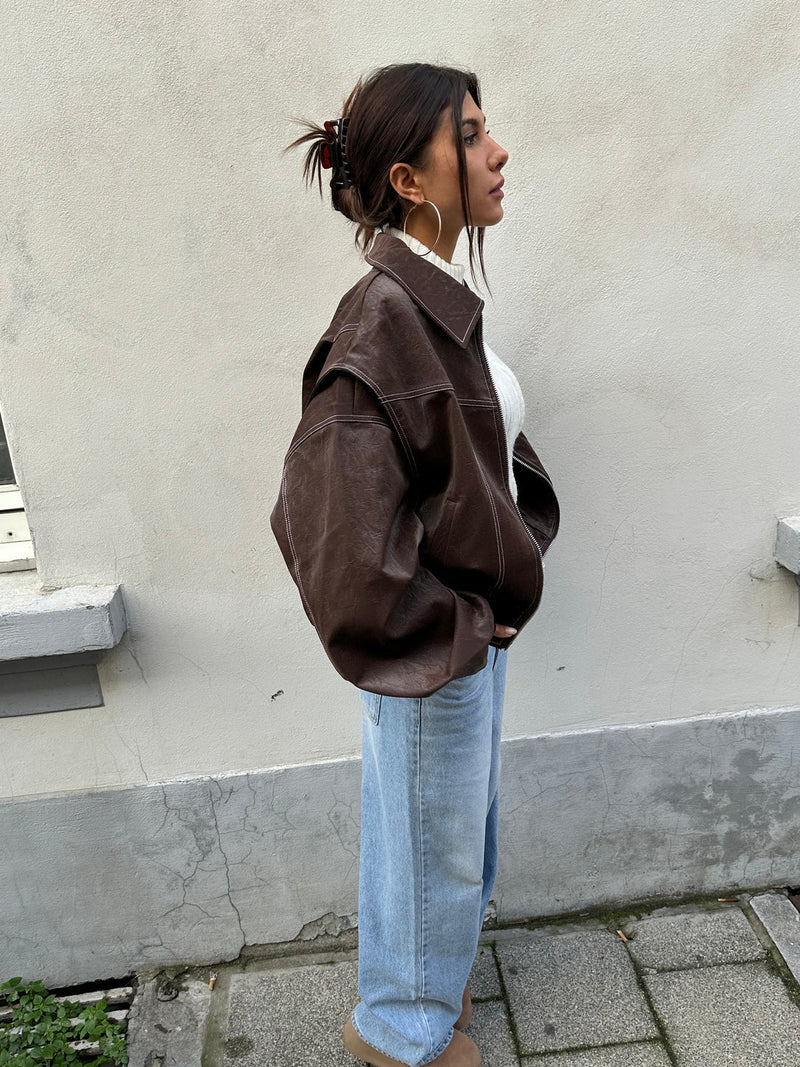 Oversized Trendy Relaxed Bomber Jacket