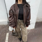 Oversized Trendy Relaxed Bomber Jacket