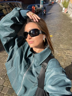 Oversized Trendy Relaxed Bomber Jacket
