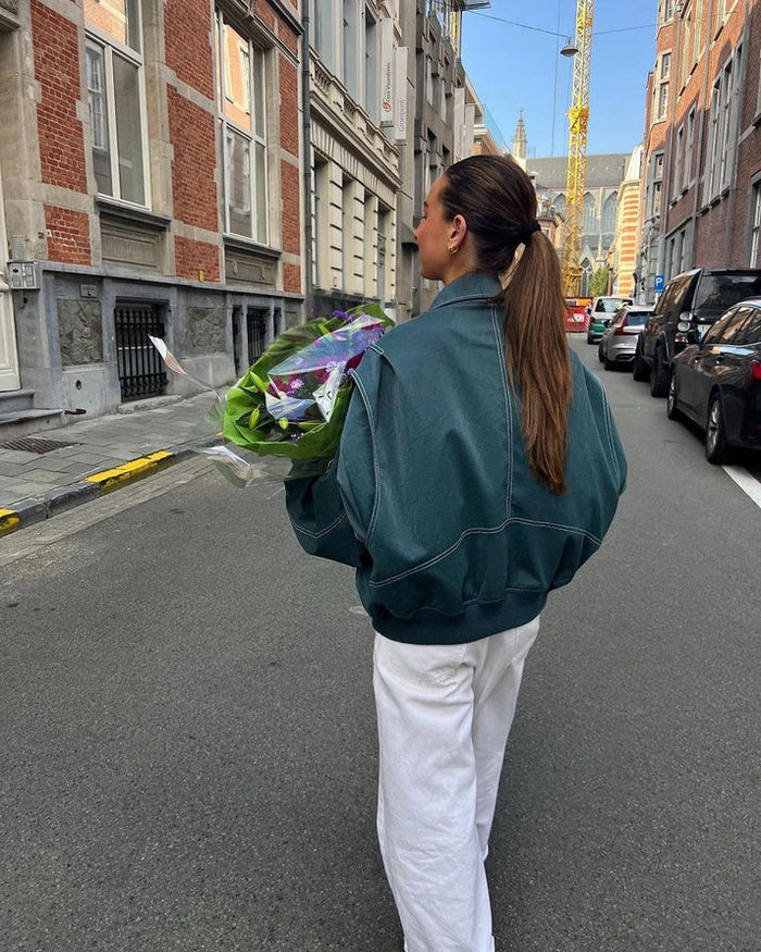 Oversized Trendy Relaxed Bomber Jacket