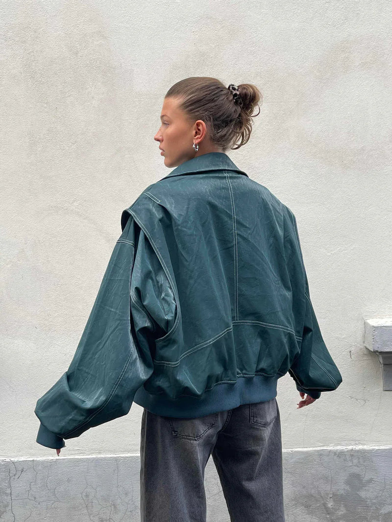 Oversized Trendy Relaxed Bomber Jacket