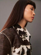 Trendy Cow Print Statement Jacket