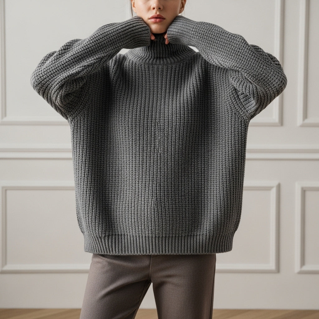Dames oversized gebreide trui