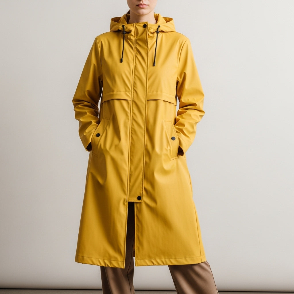 Women’s raincoat with hood | Long