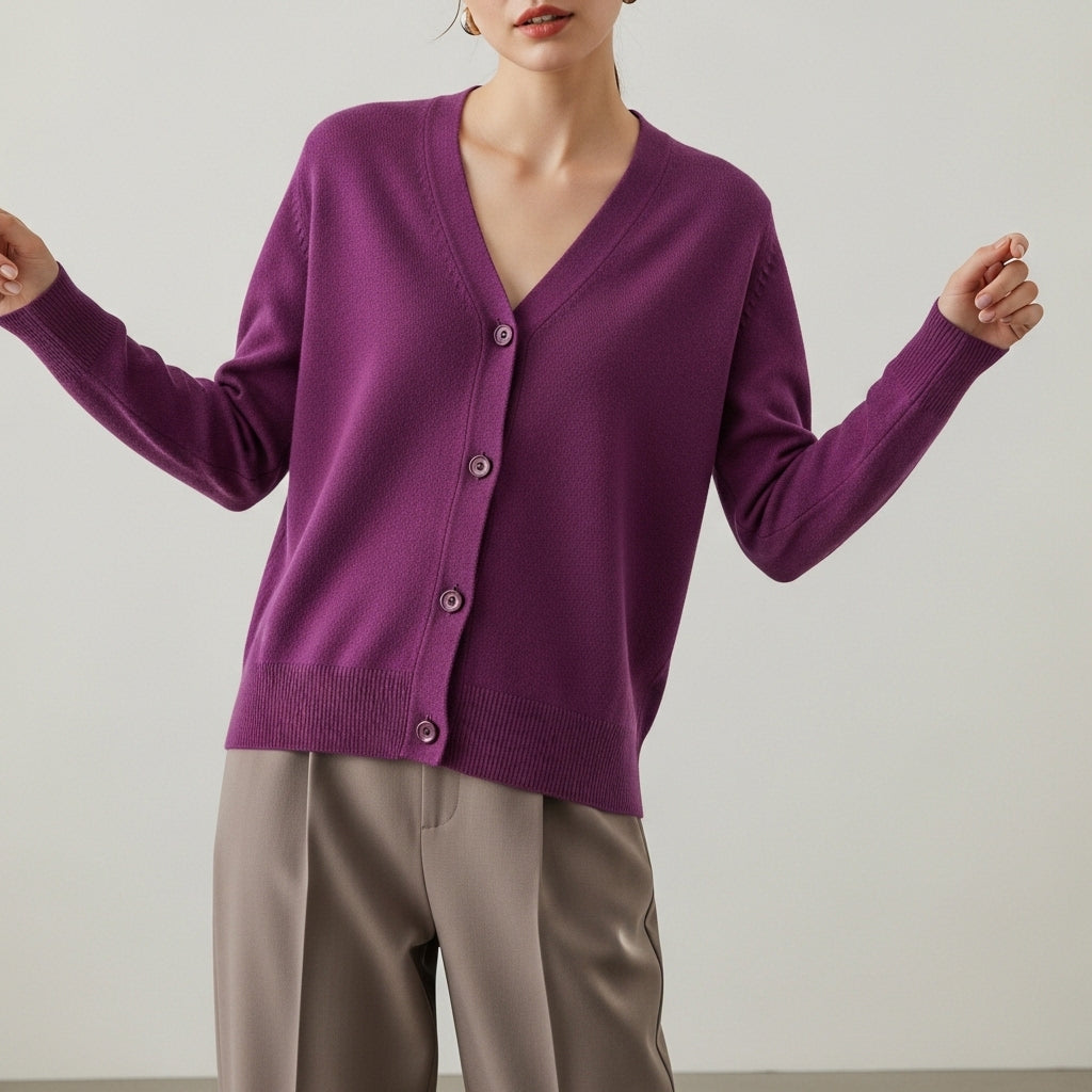 Women’s Long Sleeve V-Neck Cardigan