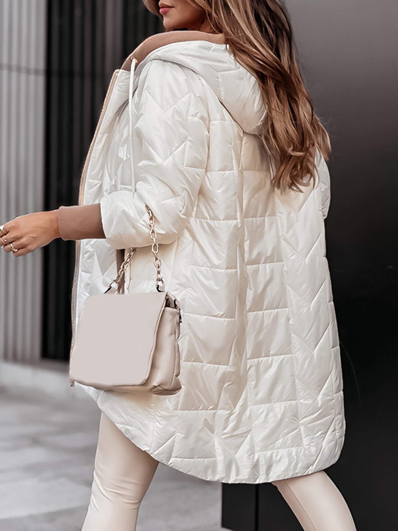 Cosy Hooded Longline Ladies Coat