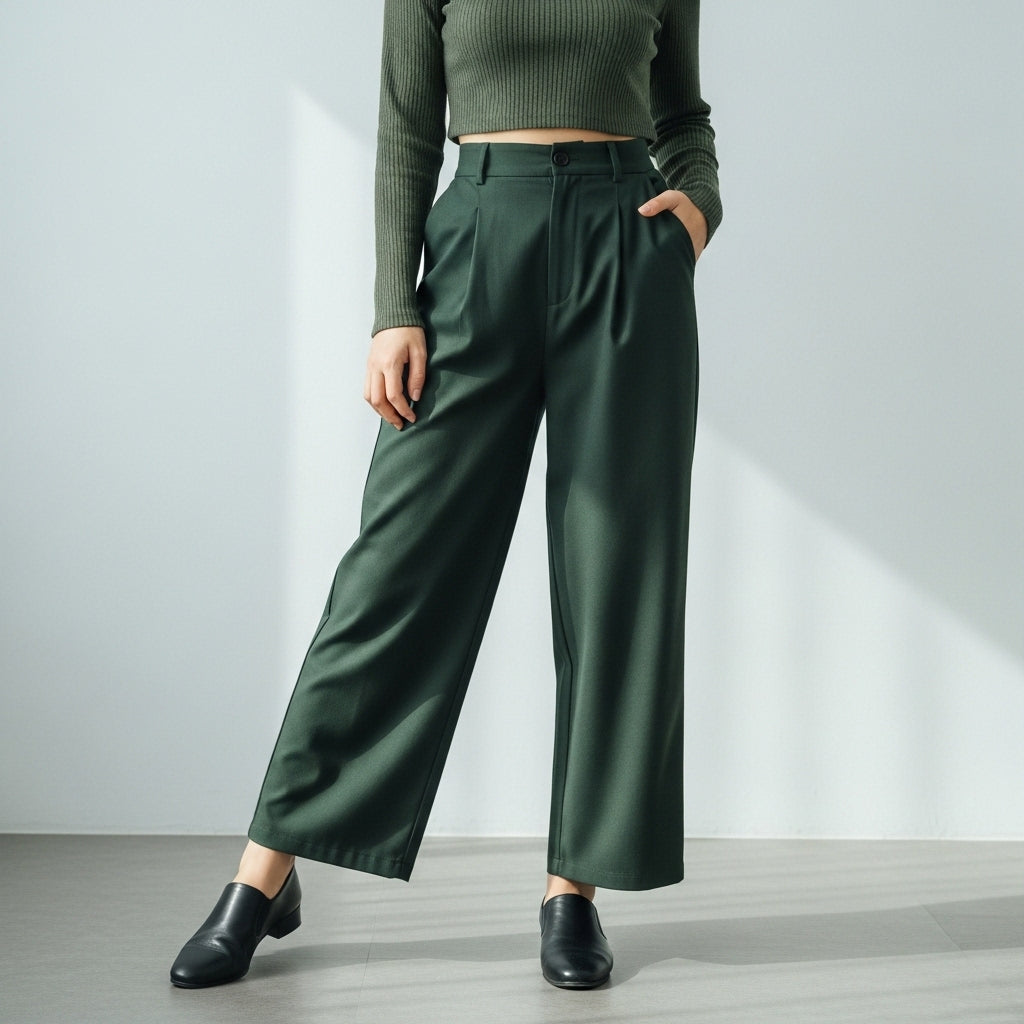 Women’s pants with high waist and wide leg | Modern