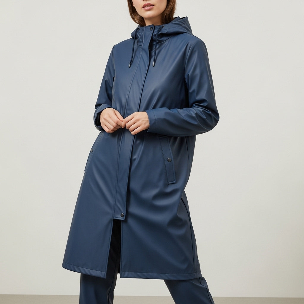 Women’s raincoat with hood | Long
