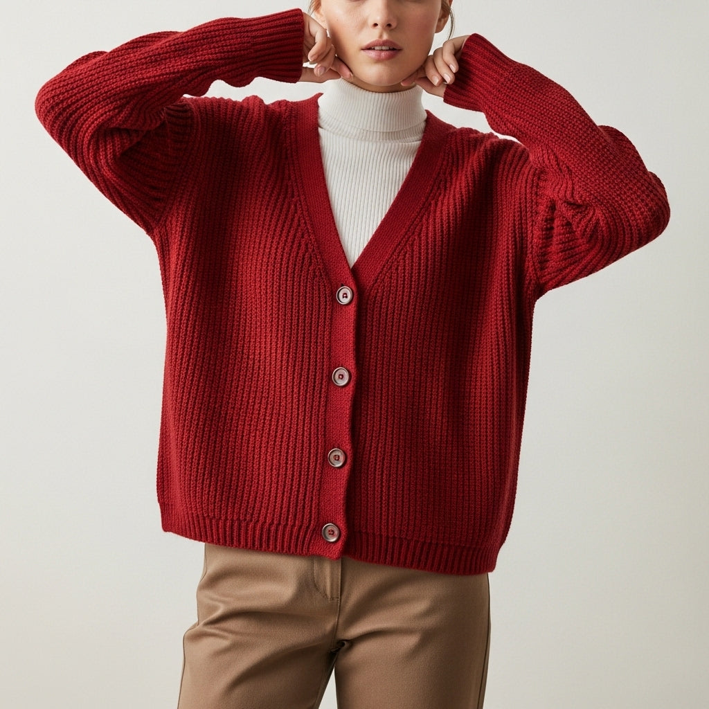 Women’s Long Sleeve Knitted Cardigan