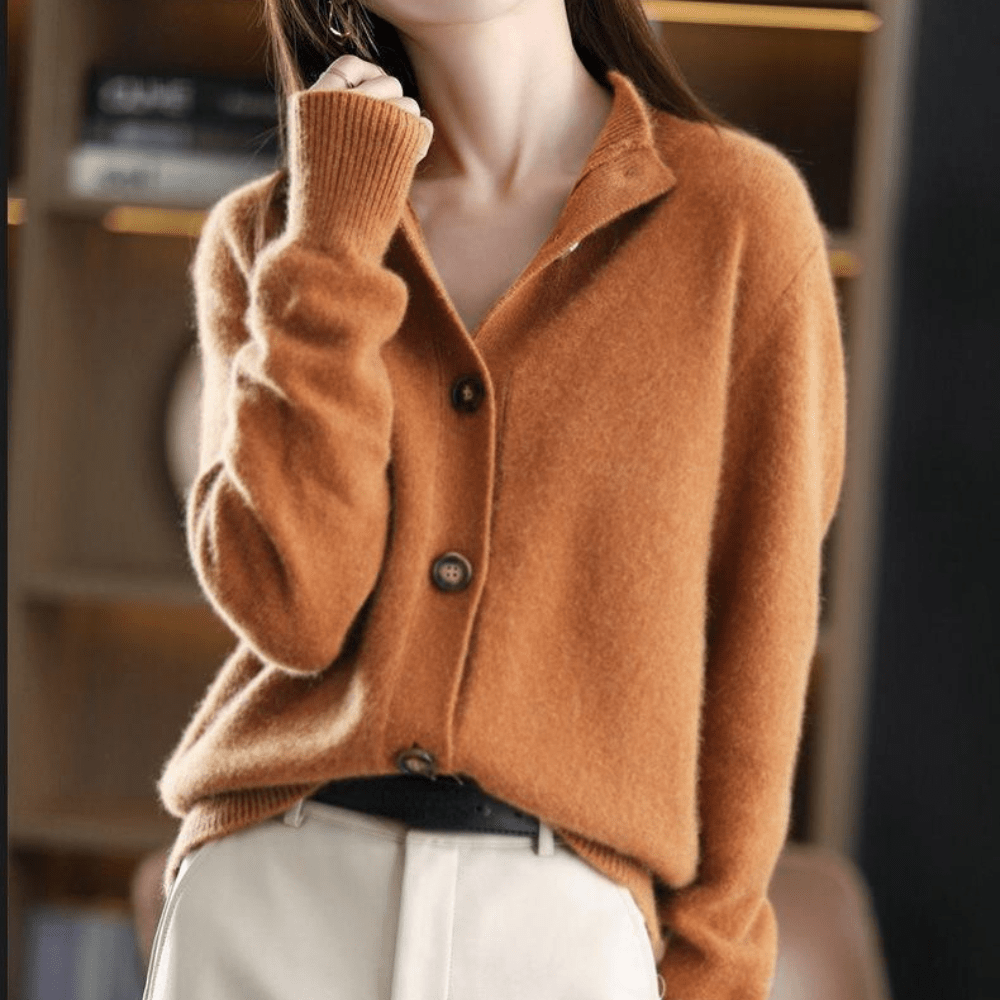Soft Cashmere Blend Knitted Cardigan