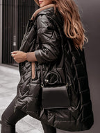 Cosy Hooded Longline Ladies Coat